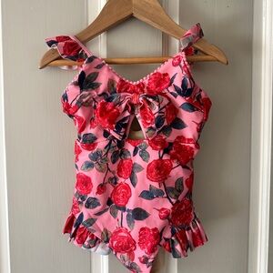 Floral Kids Swim One Piece